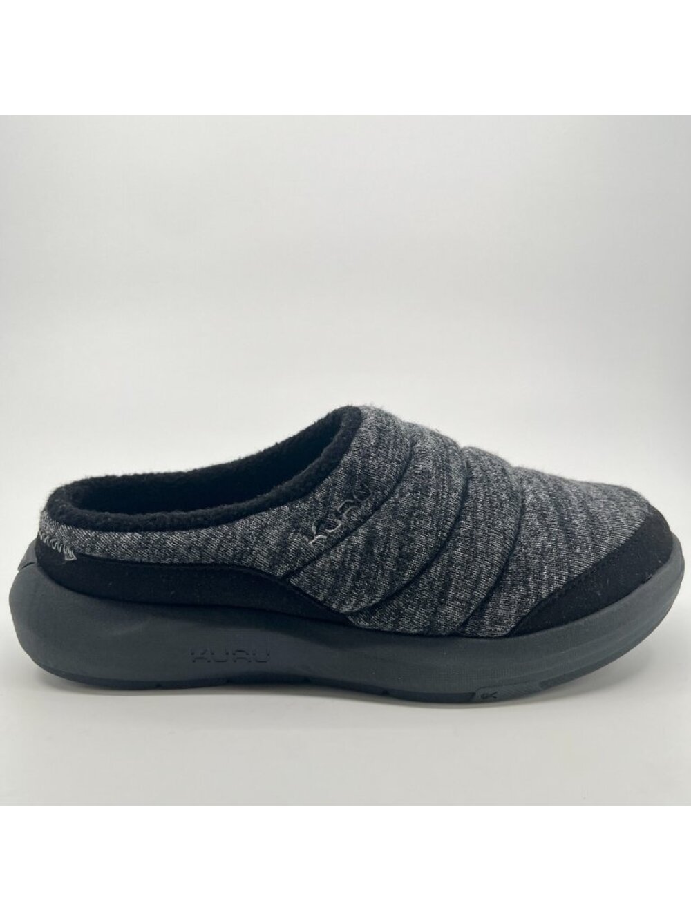 Kuru Draft 2 Womens Size 8 Gray Black Casual Comfort Slip-On Mule Slippers